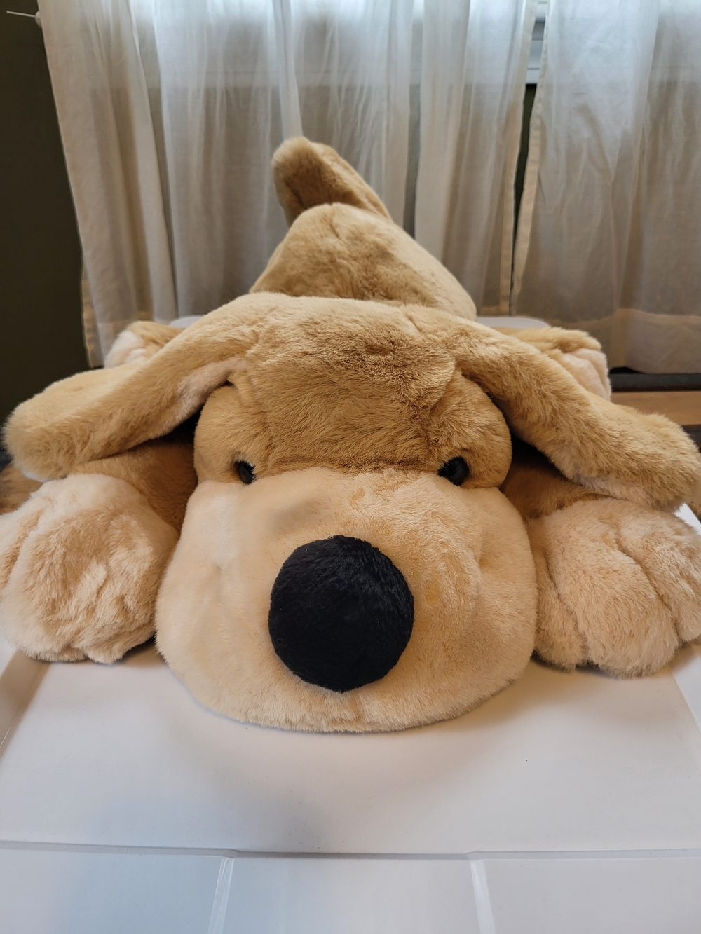 FAO Schwarz Patrick Plush Tan & Black Dog